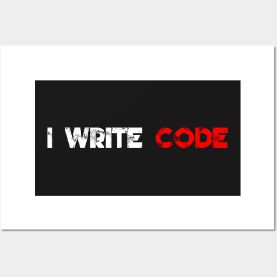 I write code Posters and Art